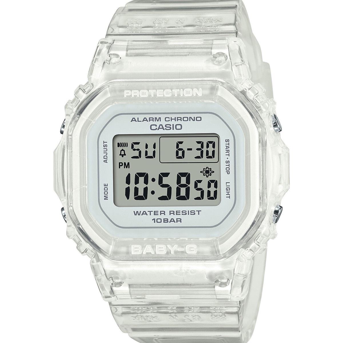 Casio G-shock Baby-g Digital Ladies Clear Resin Watch BGD565S-7D