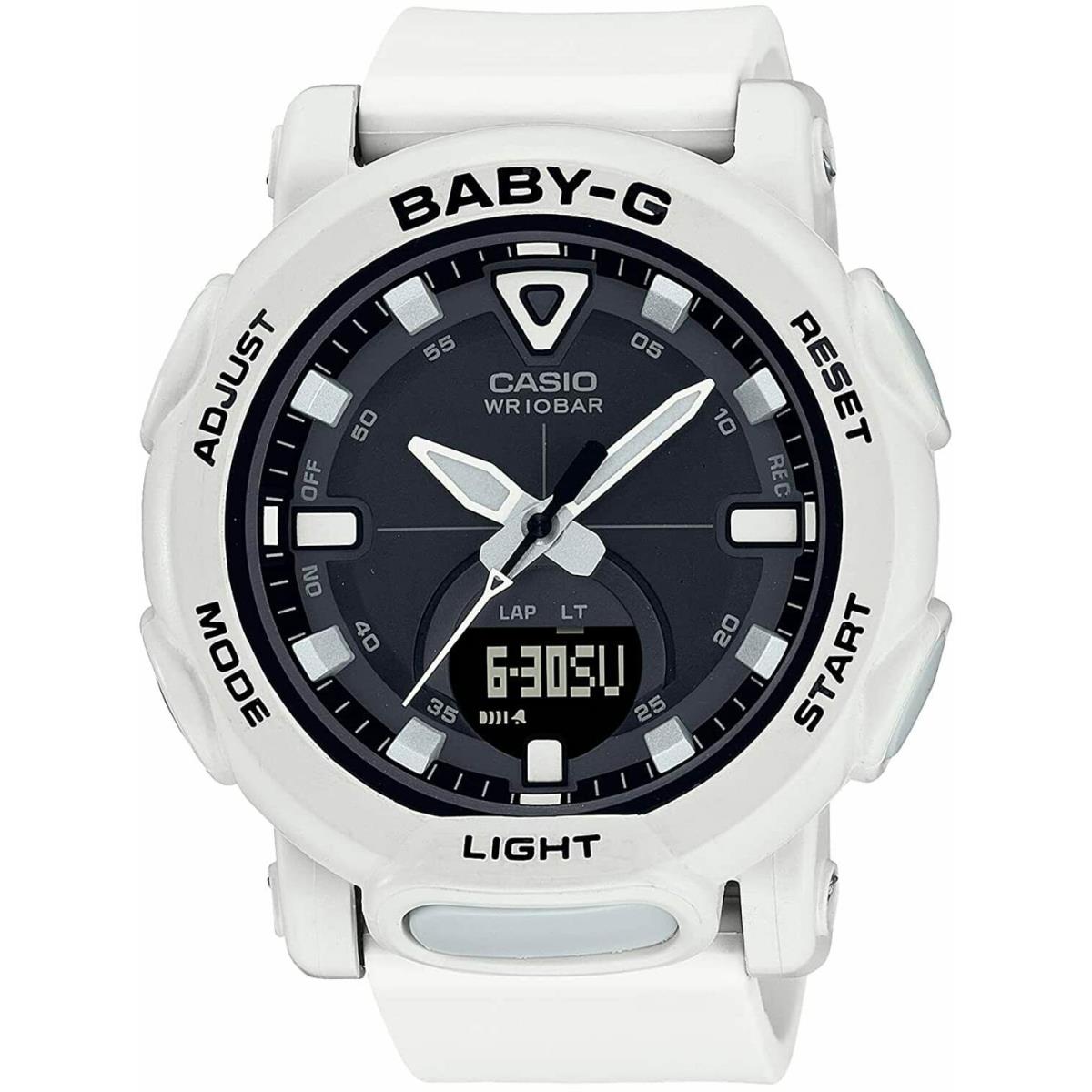 Casio Baby-g BGA310-7A2 White x Black Color Chrono Analog Digital Women Watch