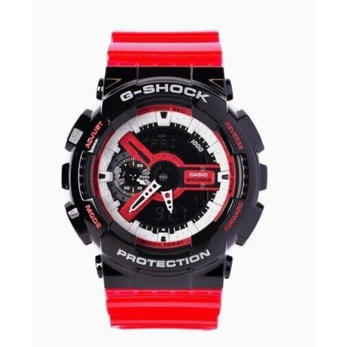 Casio G-shock GA-110GB Black Face Red Band Model 5146