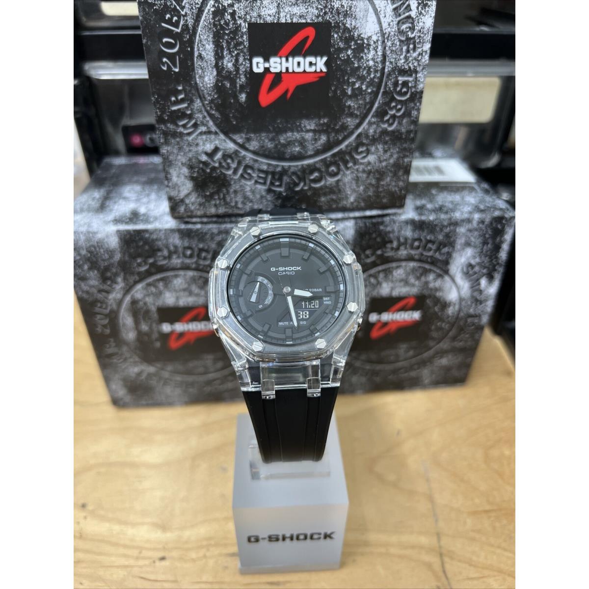 Casio G-shock GA2100SKE-7A Clear Carbon Case AP Style Limited Edition Watch