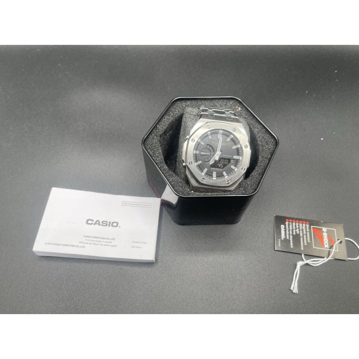 G-shock AP Royal Oak Casio GA2100 Casioak Custom Brushed Silver