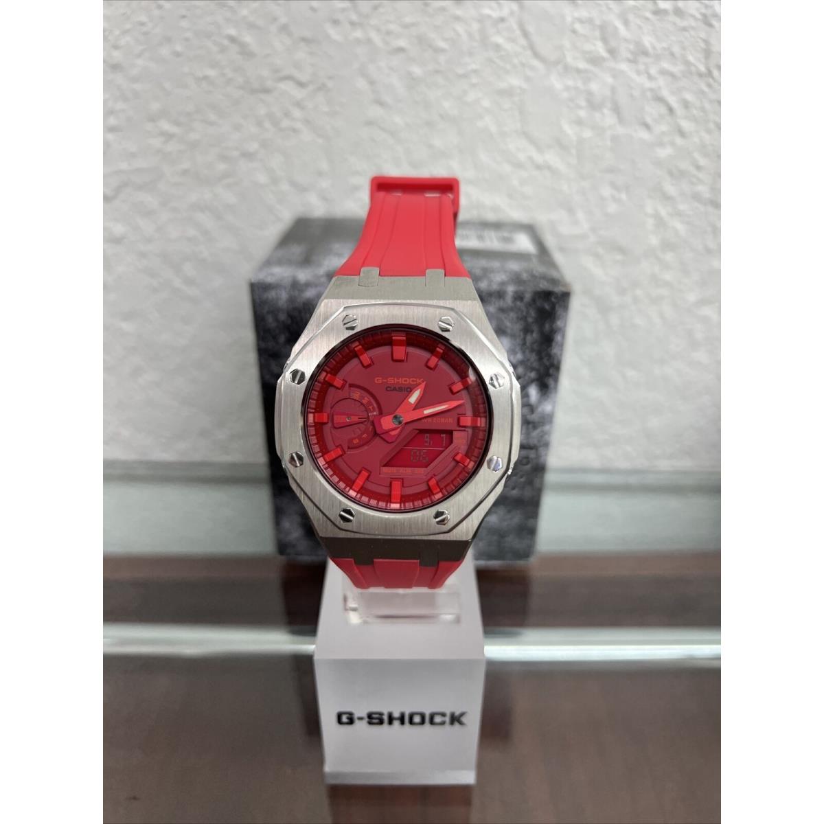 Casio G-shock GA2100 Steel Red Casio Oak AP Royal Oak Style Limited Edition