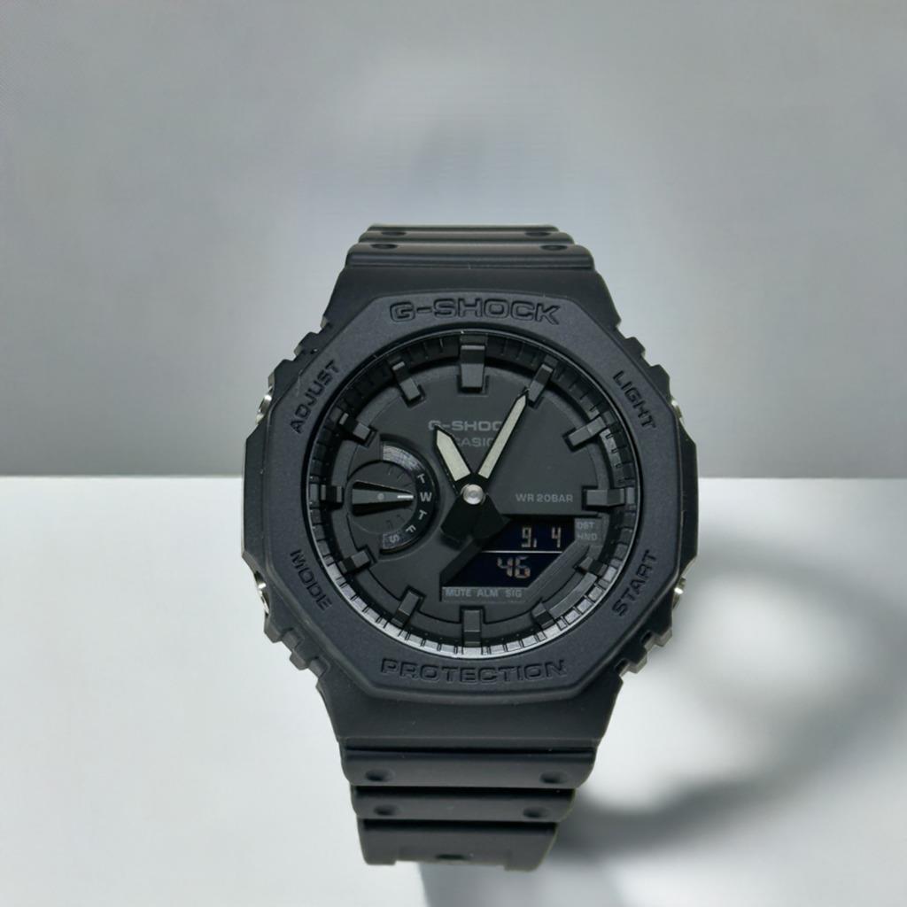 Casio GA2100-1ADR All Black Analog Digital G Shock Watch