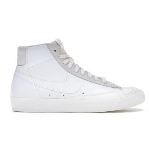 Nike Mens Blazer Mid 77 Basketball Sneakers - White/White Sail - Platinum Tint , White/White Sail - Platinum Tint Manufacturer