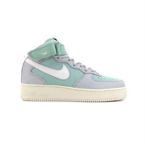 Nike Men`s Air Force 1 Mid 07` LX Grey Fog Enamel Green DQ8766-002 - Teal