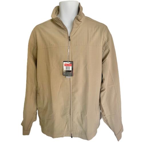 Nike Therma-fit Full-zip Golf Jacket Tan Mens Size L Vintage Rare 263519-214