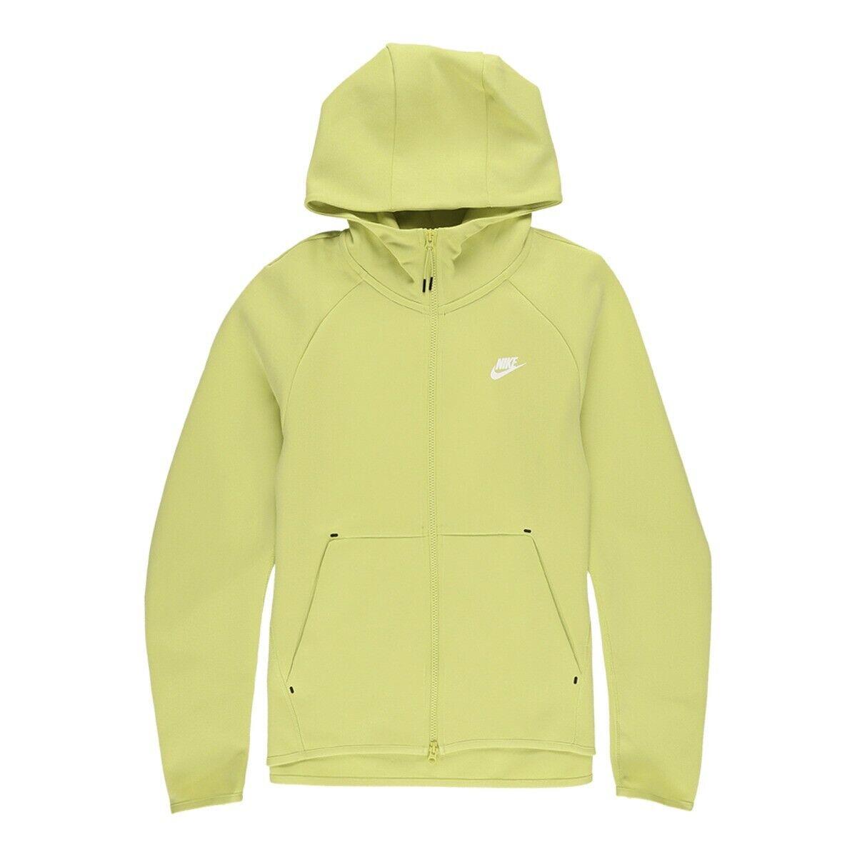 Nike Tech Fleece Hoodie Mens Limelight Green Full Zip Hoody L-tt 928483-367