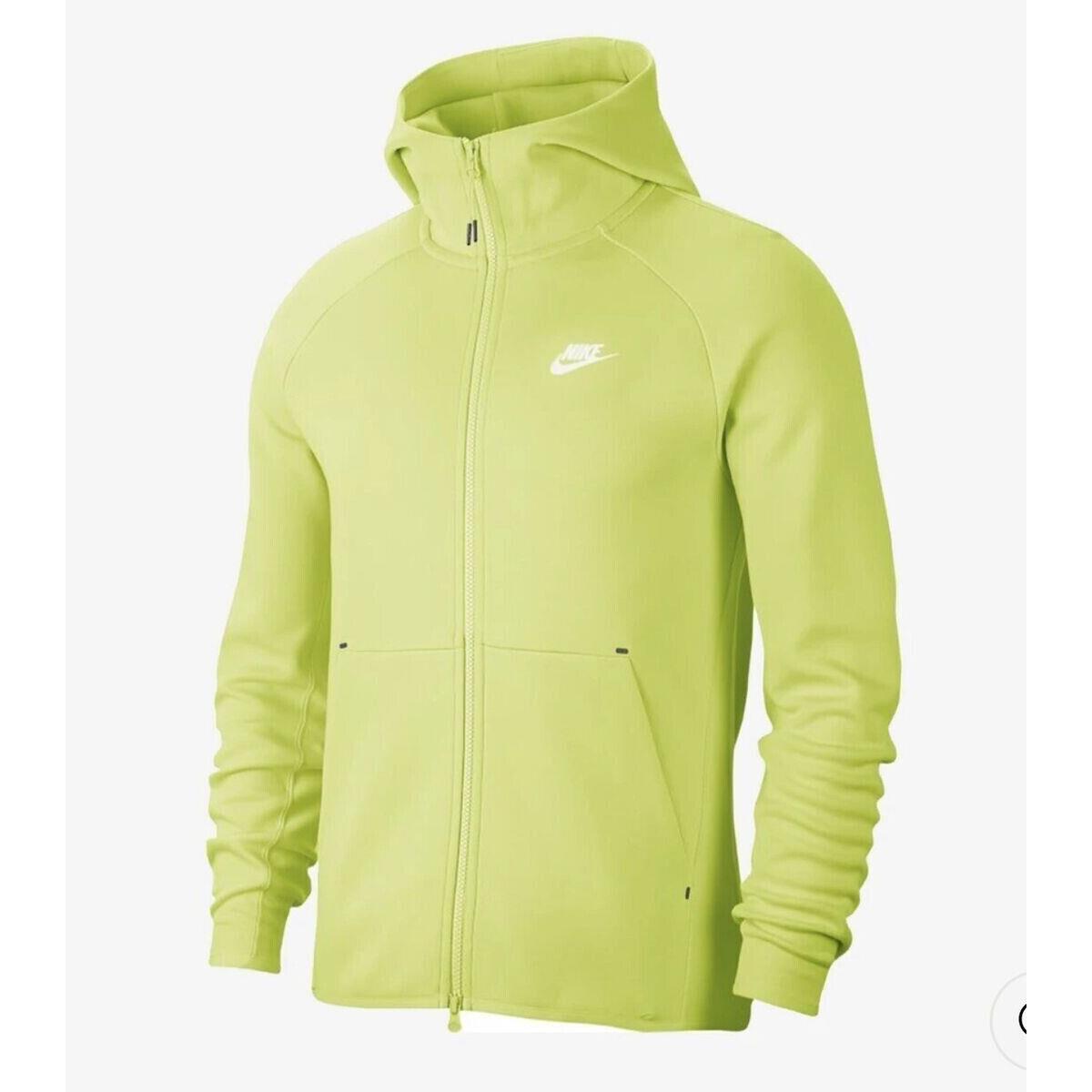 Nike Tech Fleece Hoodie Mens Limelight Green Full Zip Hoody L-tt 928483-367