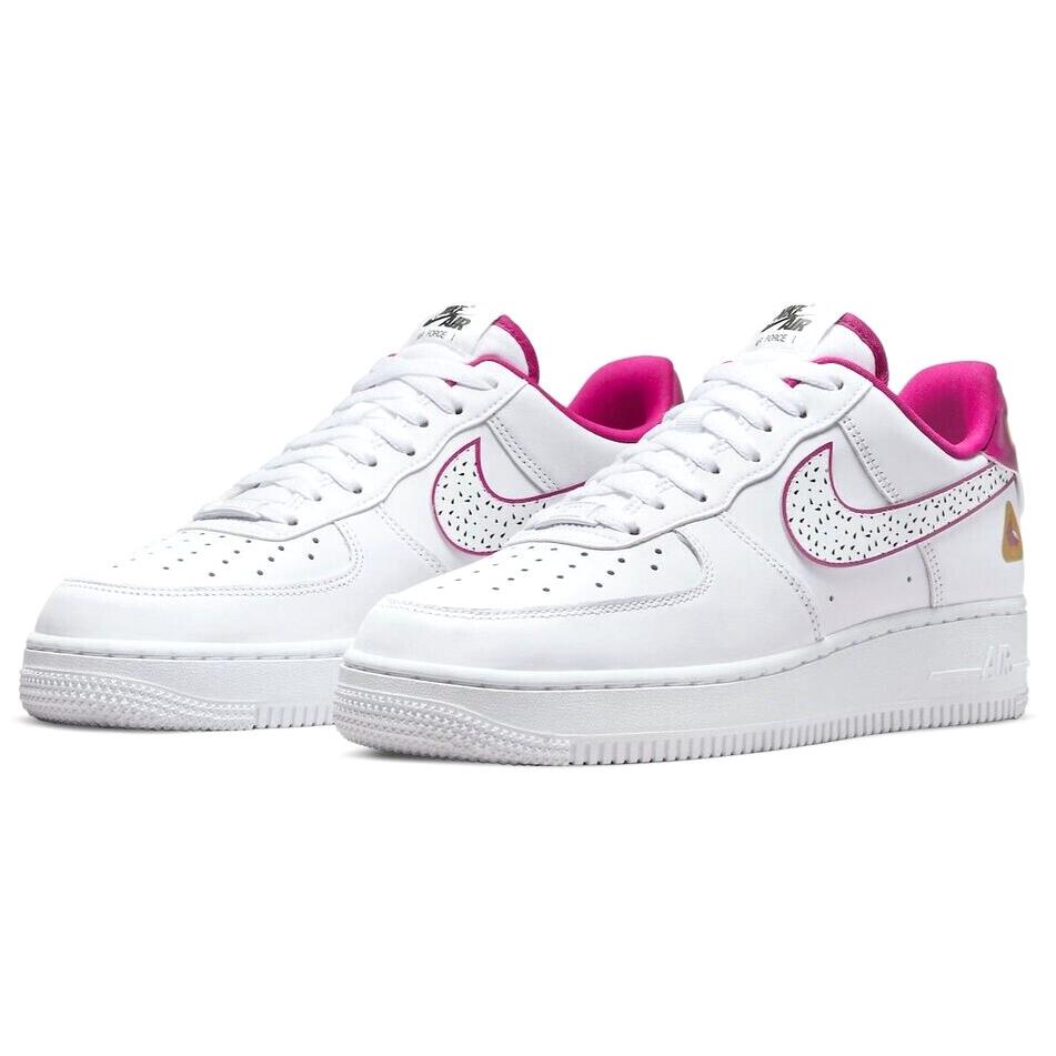 Nike Air Force 1 07 LX Womens Size 12 Shoes DV3809 100 Dragon Fruit White Pink - Multicolor