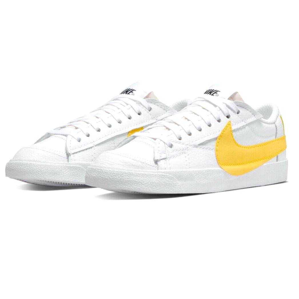 Nike Blazer Low Jumbo Mens Size 10 Sneaker Shoes DV3506 100 White Yellow