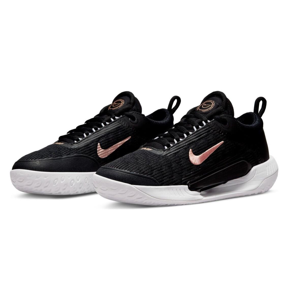 Nike Zoom Court Nxt HC Womens Size 10 Sneaker Shoes DH0222 091 Black Gold - Black