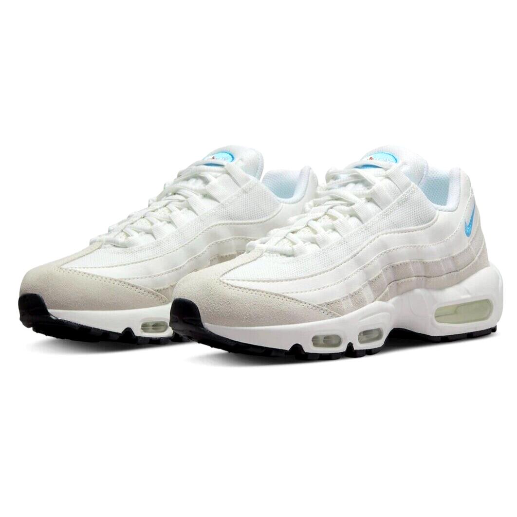 Nike Air Max 95 Womens Size 7 Sneaker Shoes DJ9981 100 White Blue