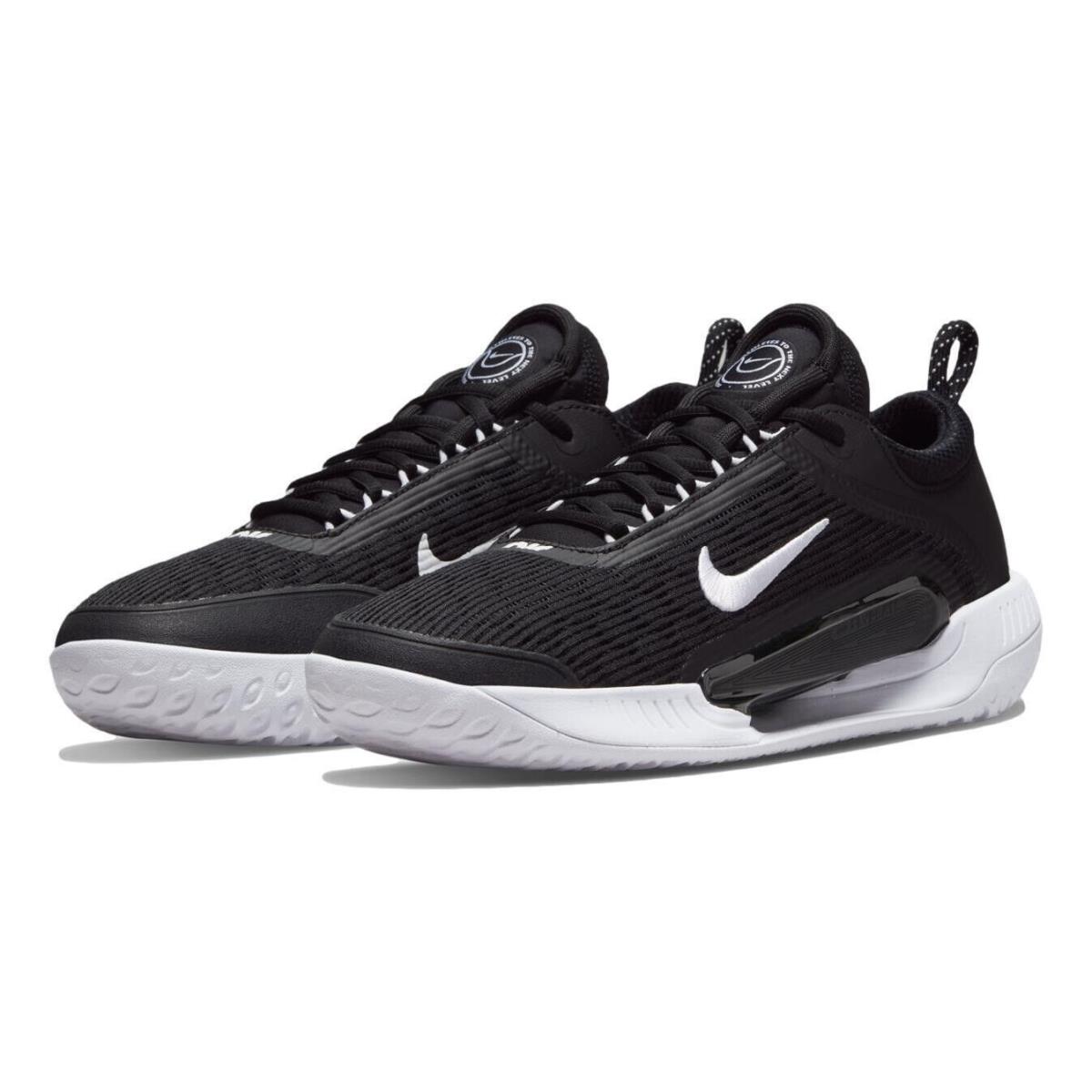 Sz 8.5 - Nike Men`s Nikecourt Zoom Nxt `black White` HC Tennis Shoes DH0219-010 - Black