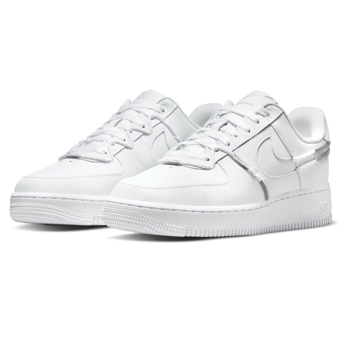 Nike Air Force 1 `07 LX Womens Size 6.5 Sneaker Shoes DH4408 101 White Silver