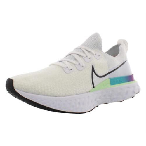 Nike React Infinity Run Fk Mens Shoes Size 11.5 Color: White/black/vapor Green
