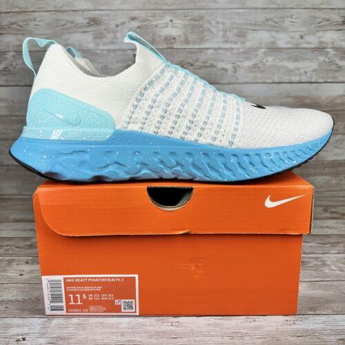 nike react phantom run flyknit 2 glacier blue