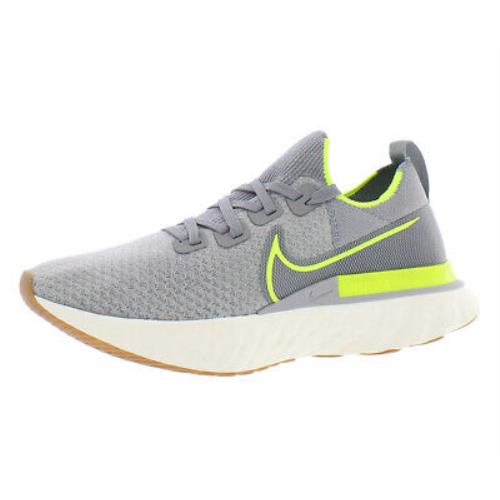 Nike React Infinity Run Fk Mens Shoes Size 8 Color: Particle Grey/volt/wolf