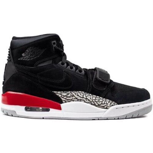 Men`s Nike Air Jordan Legacy 312 Black Suede Shoes Black/fire Red Sz 12.5 M