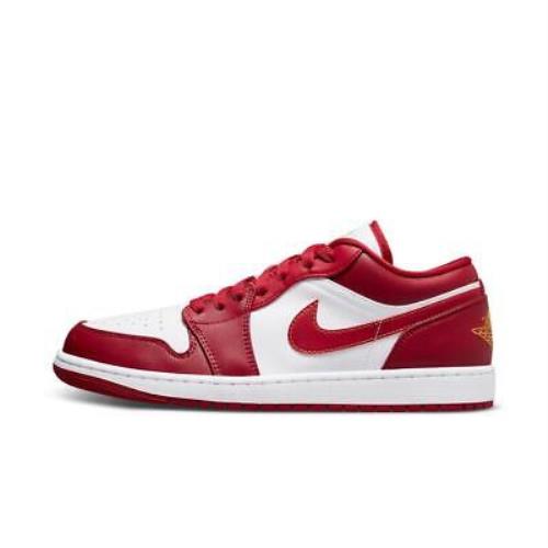 Nike Men`s Air Jordan 1 Low Cardinal Red Sz 7.5 553558-607 Basketball Shoes