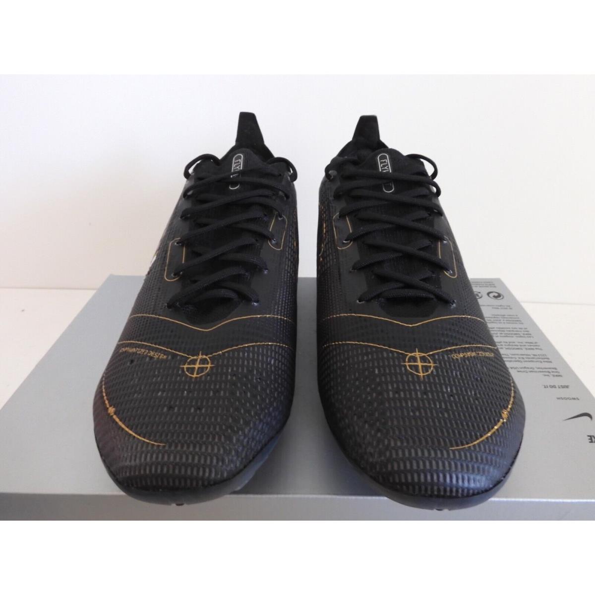 Nike Junior Mercurial Vapor 14 Academy Jr TF - Black/Metallic Gold/Metallic  Silver DJ2863007 