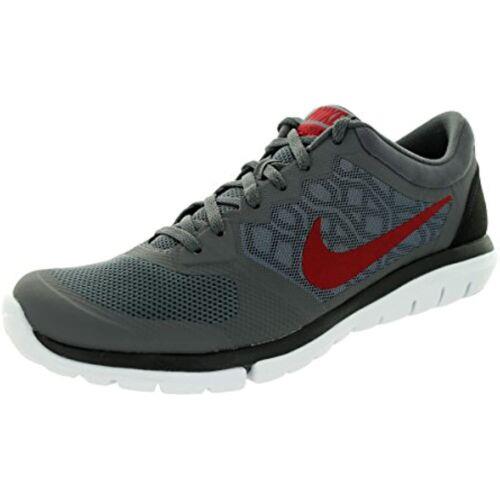 Nike Flex Experience RN 4 Men`s Running Shoe 10 US Runs Small - Dark Grey/Black/White/Gym Red