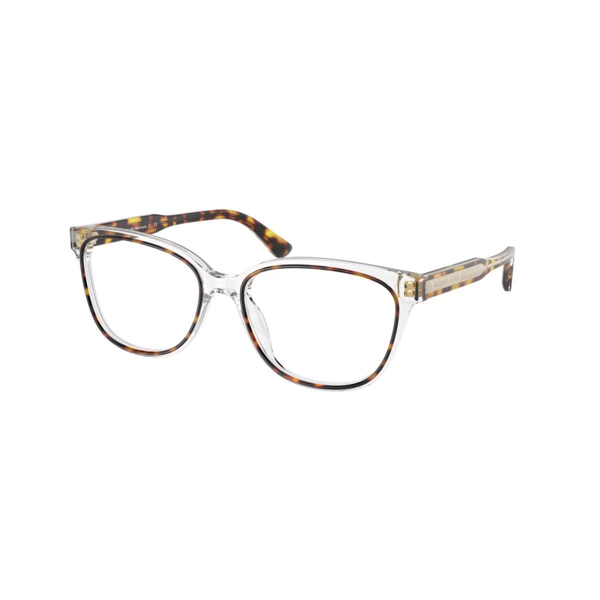 Michael Kors MK4090 3102 Dark Tortoise Clear Demo Lens 54 mm Women`s Eyeglasses