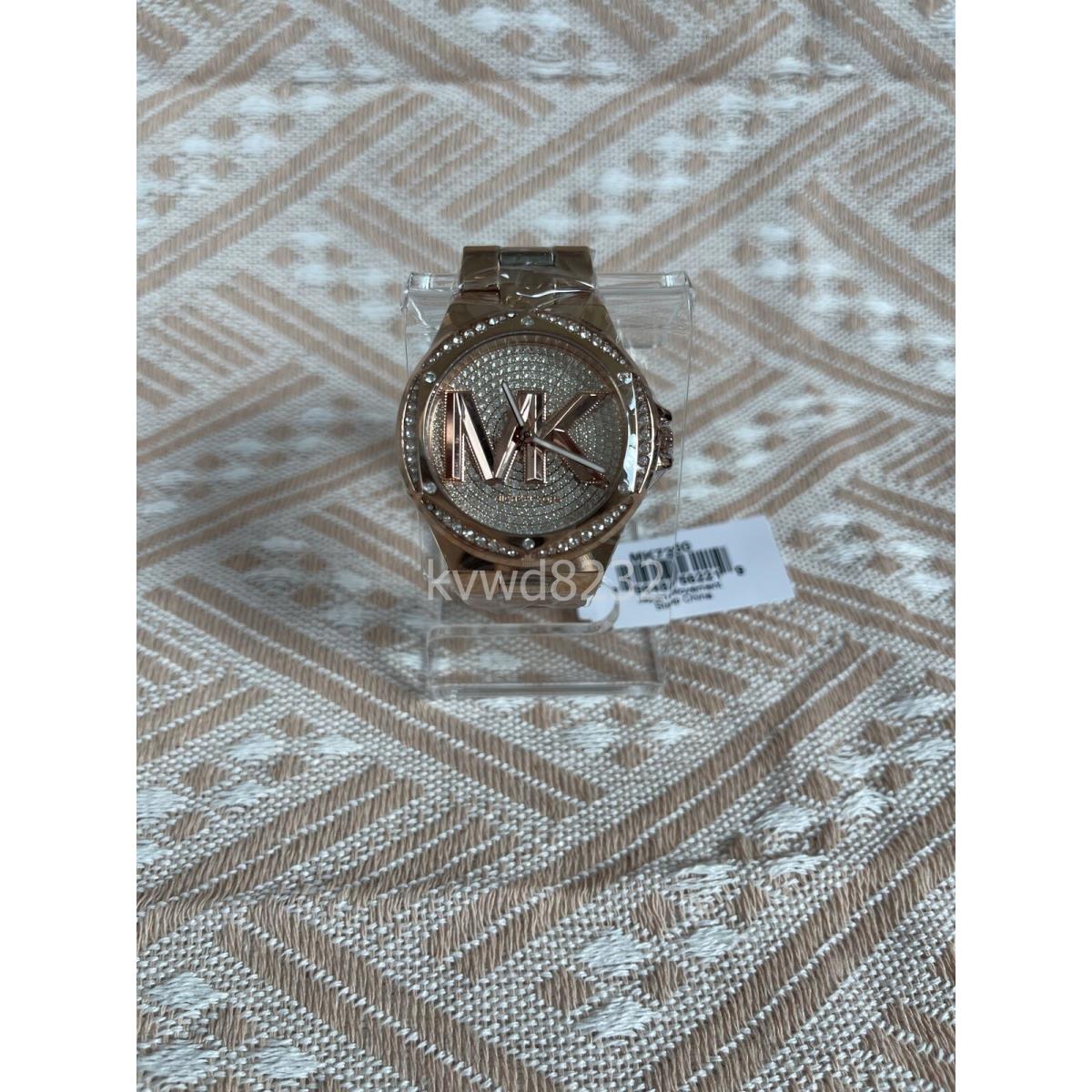 Michael Kors Women`s Lennox Quartz Rose Gold Crystal 37mm Watch MK7230 - Dial: Rose Gold, Band: Rose Gold, Bezel: Rose Gold