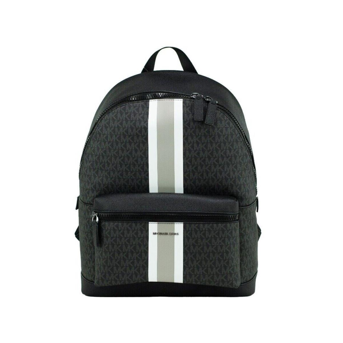 Michael Kors Cooper Large Black Signature Varsity Stripe Backpack Bag ...