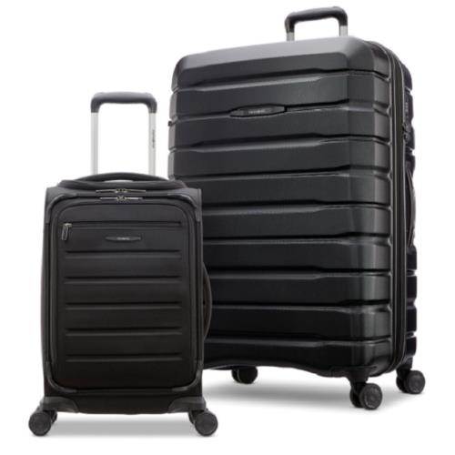 Samsonite 2 Pc. Equilibrium Hybrid Hardside Softside Suitcase Black ...
