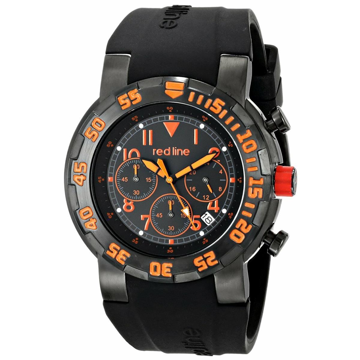 Red Line Men`s Rpm Black Dial Black Silicone Watch RL-50027-BB-01OR