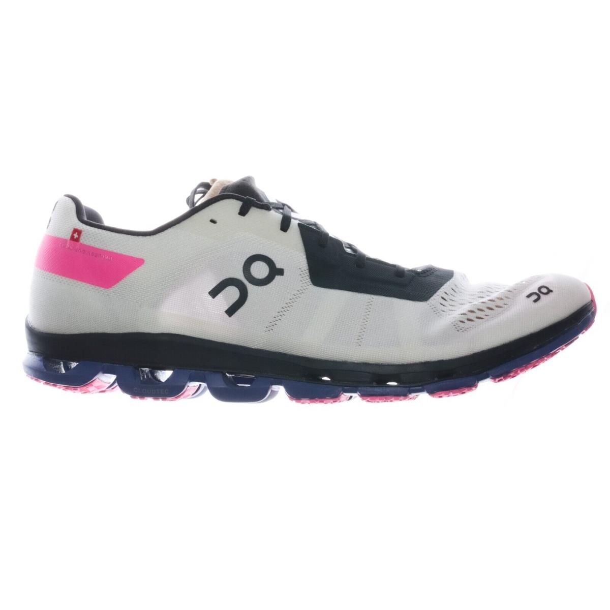 On-running Men`s ON Running Cloudflash White Indigo Size 14 Shoes - White, Indigo, Pink