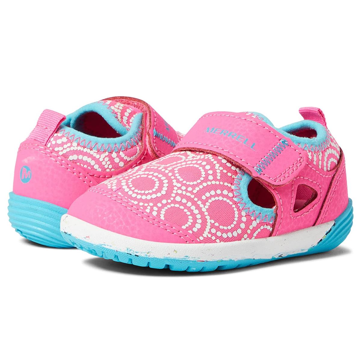 Girl`s Shoes Merrell Kids Bare Steps H2O Chroma Toddler Berry/Turquoise