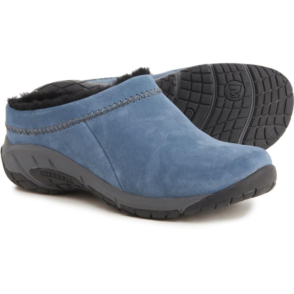 Merrell Women`s Encore Ice 4 Shoes Sherpa Fleece Lined Slip Ons Stonewash
