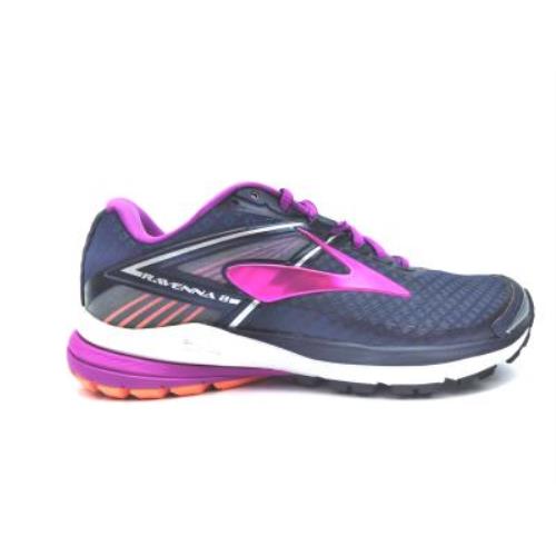 Brooks Women`s Ravenna 9 Lace Up Lightweight Running Shoes Peacoat/Purple Cactus Flower/Fusion Coral