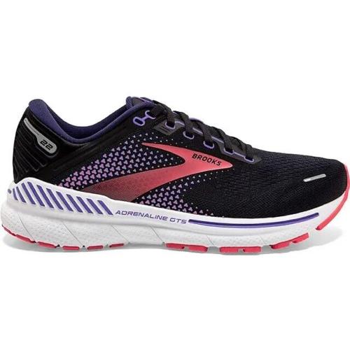 Brooks Adrenaline Gts 22 Women`s Running Shoes All Colors Sizes 5-12 Black / Purple / Coral