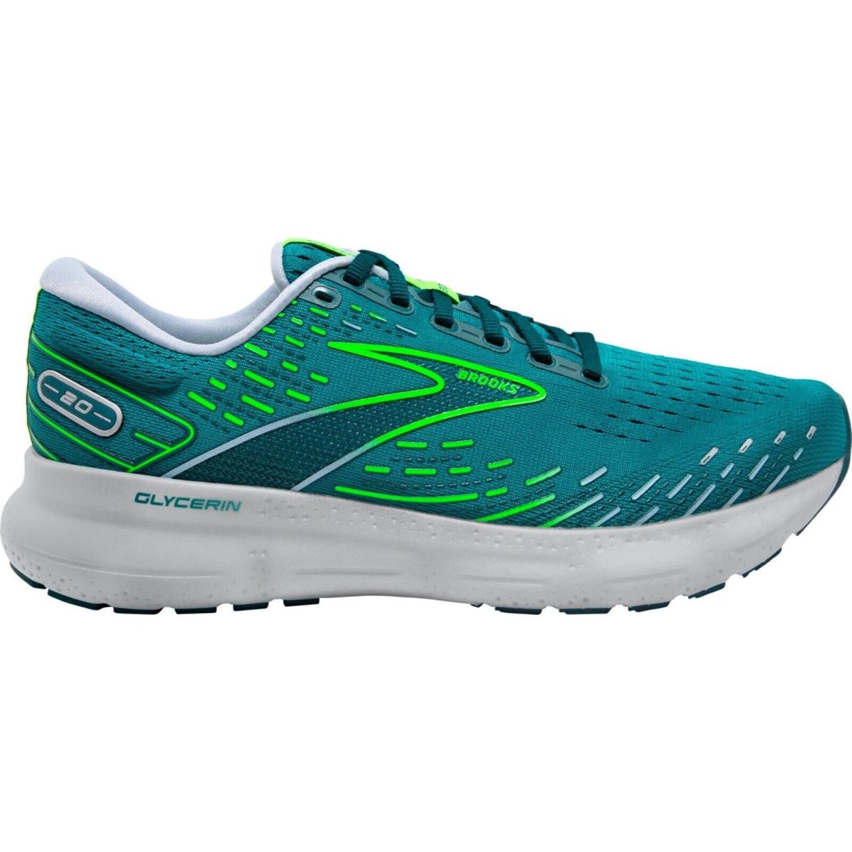 Brooks Glycerin 20 Men`s Running Shoes All Colors Sizes 7-15 Kayaking / Green / Heron