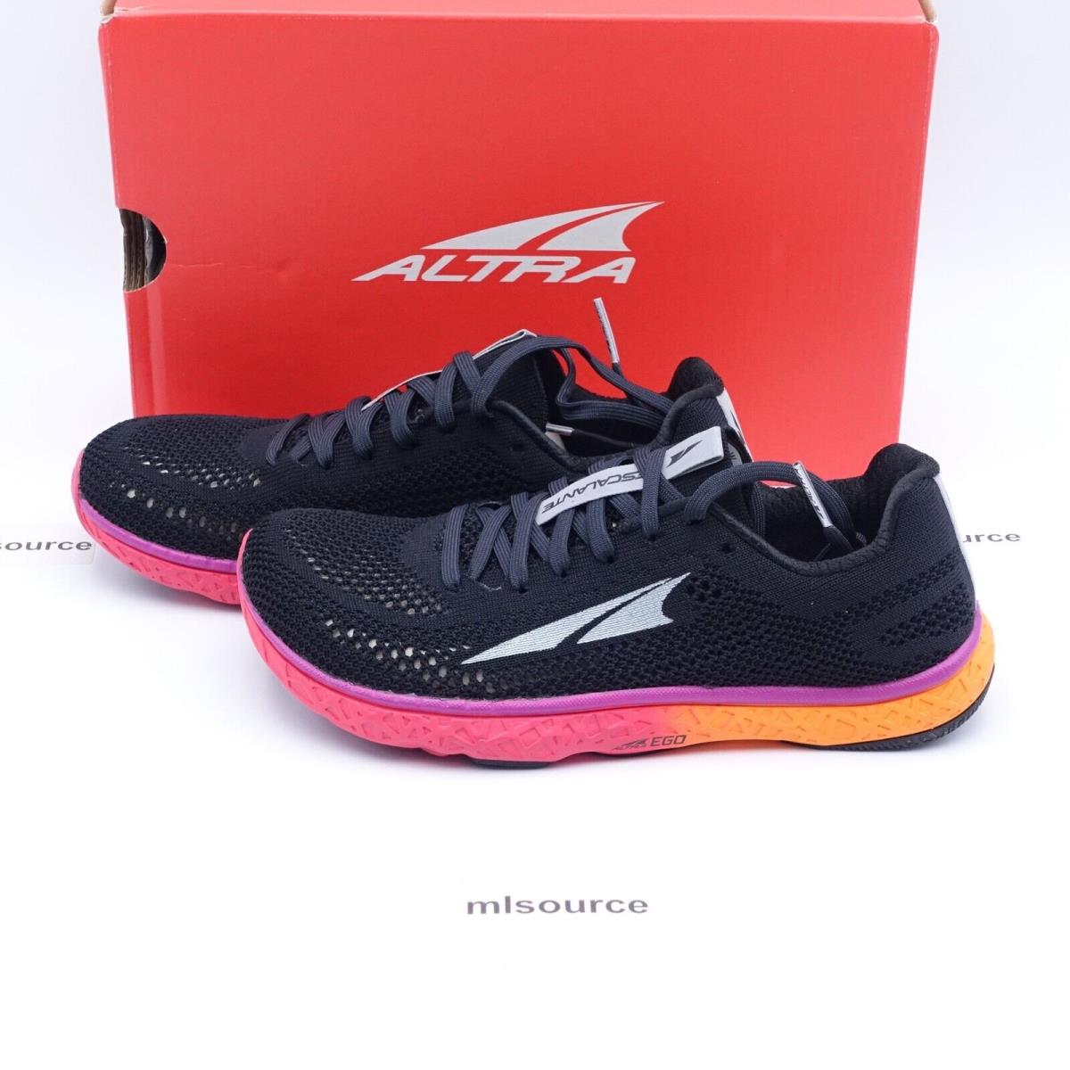 Size 7 Women`s Altra Escalante Racer Running Shoes ALW1933B080 Black/orange