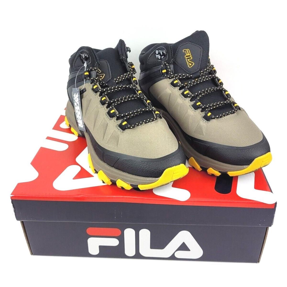 Fila Trailizer 3 Men`s Trail Running Shoes Size 8 Wide 4E Black Walnut Monument