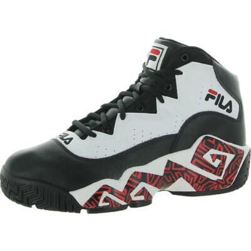 Fila Mens Mb B/w Leather Basketball Shoes Sneakers 10 Medium D Bhfo 6170