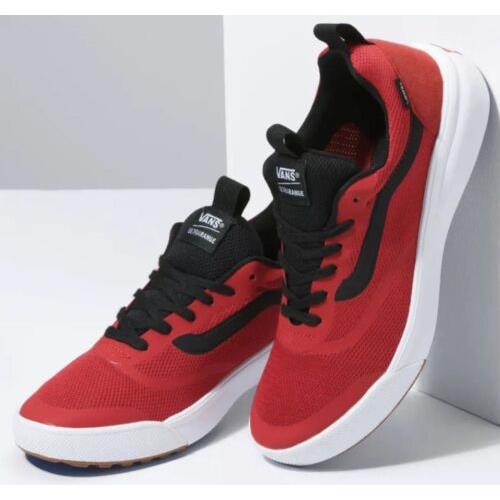 Vans Ultrarange Rapidweld Men`s Running Shoes Athletic Sneaker Red White Trainer