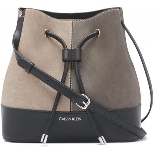 Calvin Klein Women`s Gabrianna Novelty Bucket Shoulder Bag Grey Combo