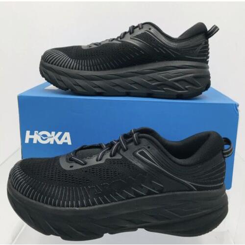 Hoka One One Bondi 7 Running Shoes Black/ Black Womens Size US 9.5