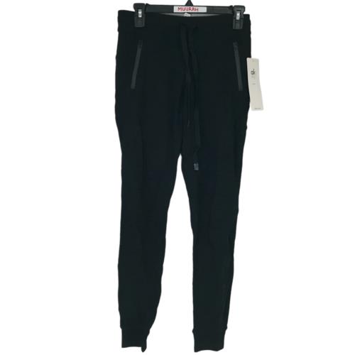 Alo Yoga Womens Black Urban Moto Relaxed-fit Drawcord Ankle Sweatpants Sz XS