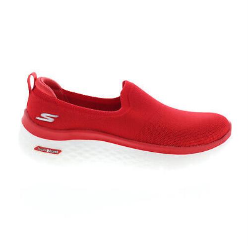 Skechers Go Walk Hyper Burst Grand Smile Womens Red Athletic Walking Shoes