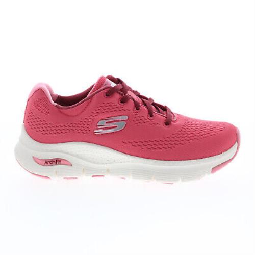Skechers Arch Fit Big Appeal Womens Pink Canvas Athletic Cross Training Shoes
