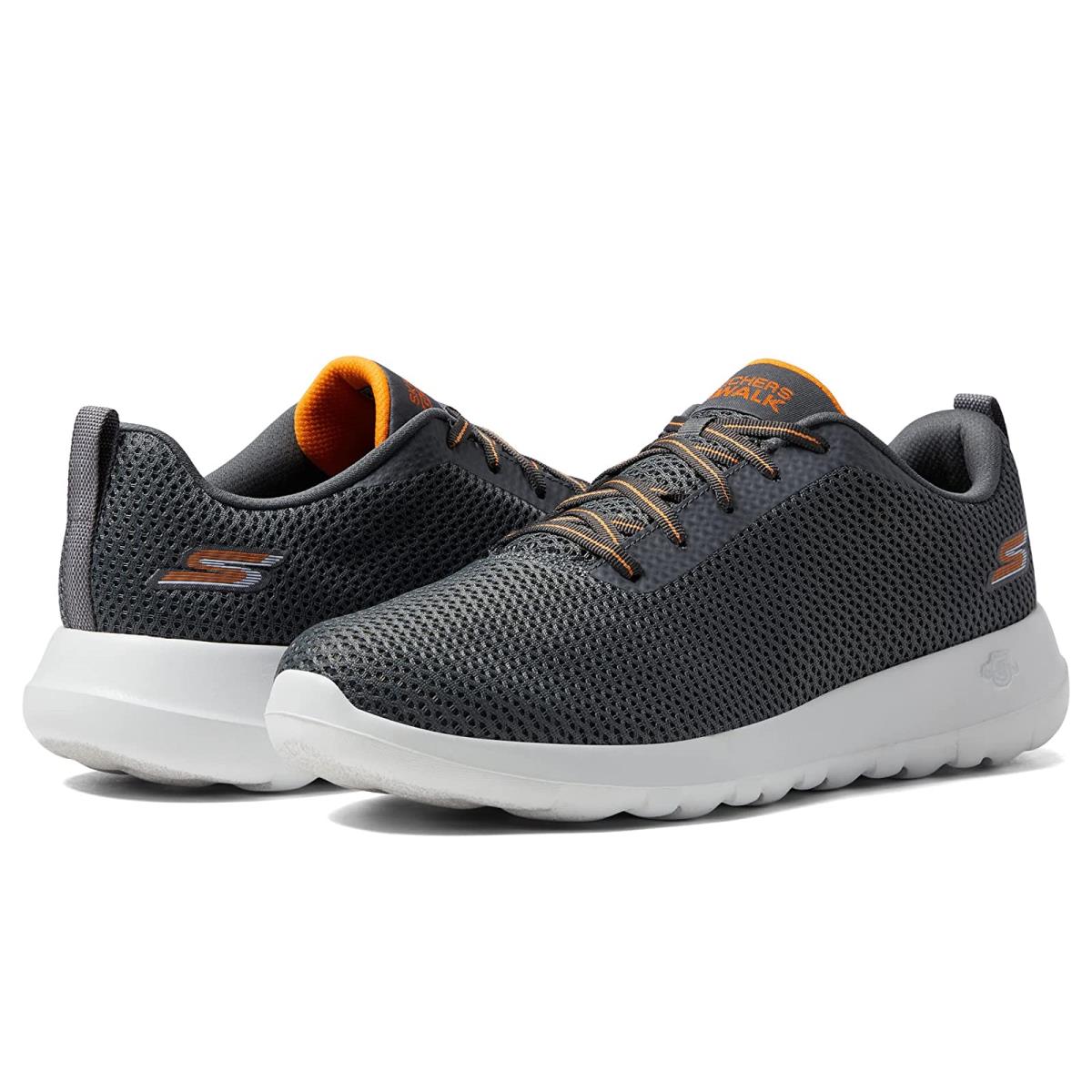 Man`s Sneakers Athletic Shoes Skechers Performance Go Walk Max - 54601 Charcoal/Orange