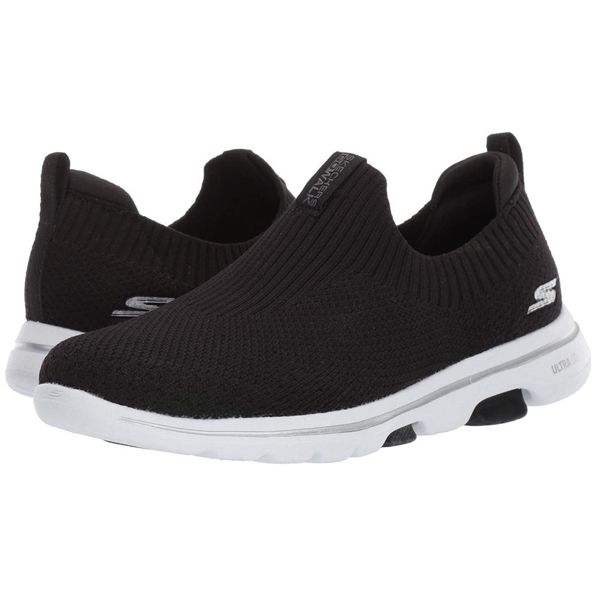Woman`s Sneakers Athletic Shoes Skechers Performance Go Walk 5 - 15952 Black/White