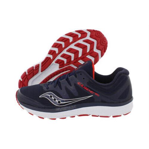 Saucony Guide Iso Running Men`s Shoes Size - Navy/Red , Navy/Red Full