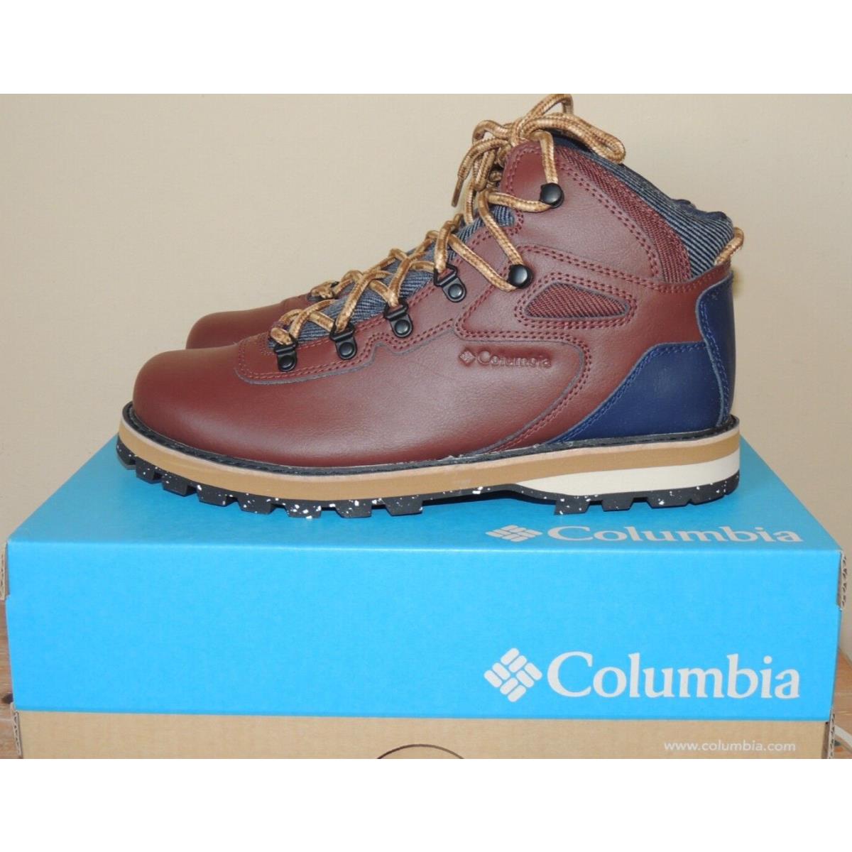 Mens Columbia Big Ridge Waterproof Madder Brown Hiking Boots Shoes Size 9.5