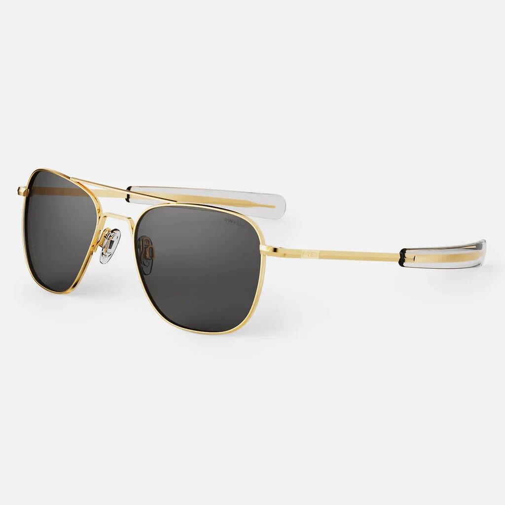 Randolph AF287 Military Edition 23K Gold W/polarized 58mm Gray Glass Lenses